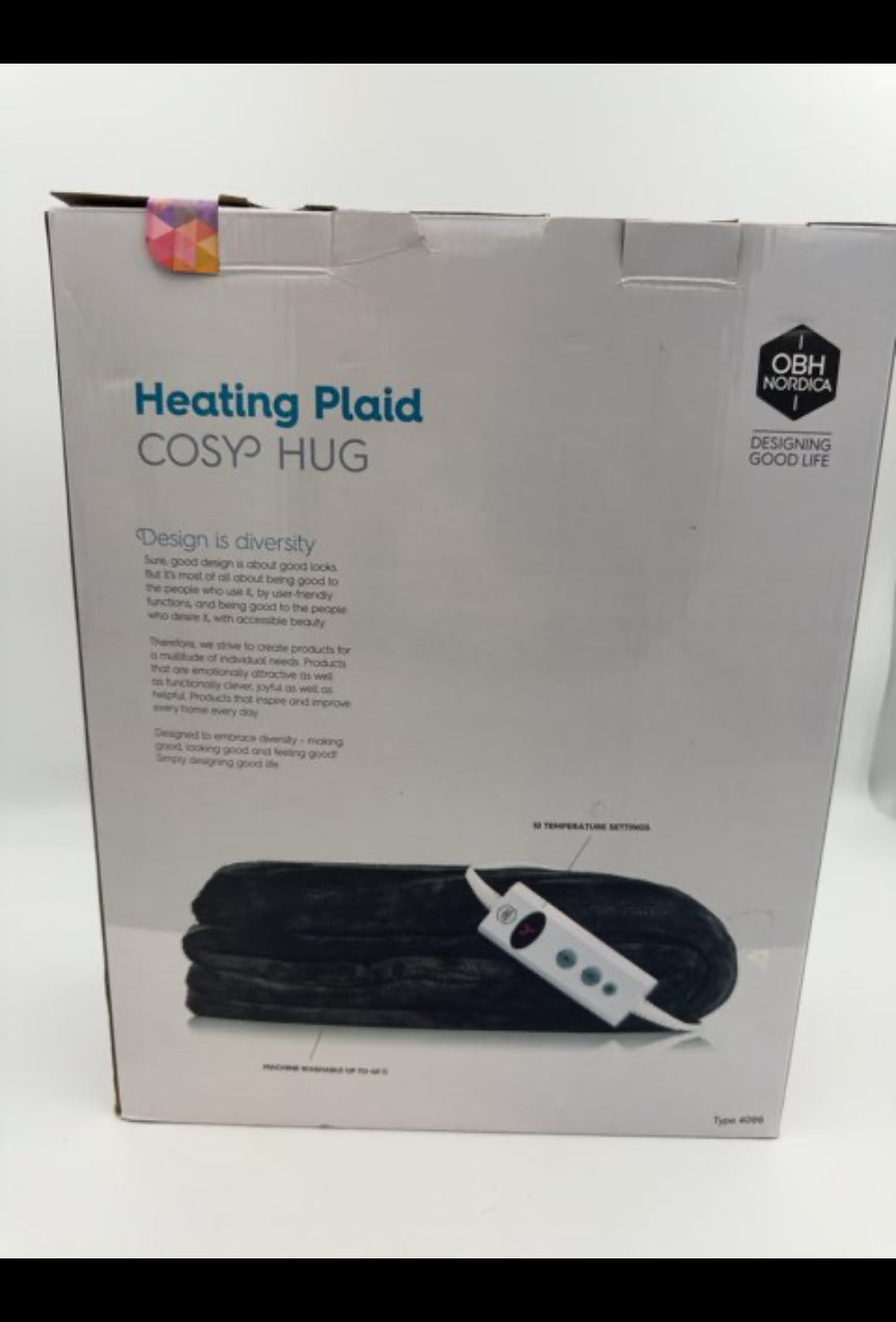 Varmetæppe OBH, Heating plaid, cosy hug